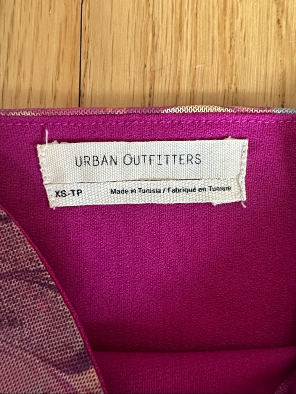 Urban Outfitters Magenta Floral Trippy Pattern Mini Dress - Picture 2 of 4